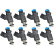 Set of 8 50lb/hr Truck Fuel Injectors L96 Flex Fuel 46mm Injectors 12613412 Fits for GM V8 Engines - Fab Heavy Parts