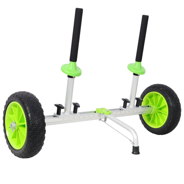 Sit On Top Kayak Cart Heavy - Duty Plug - in Kayak Cart Dolly with 10 Inch PU Wheels Width Adjustable - Fab Heavy Parts