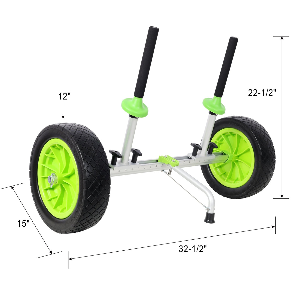 Sit On Top Kayak Cart Heavy - Duty Plug - in Kayak Cart Dolly with 12 Inch Solid Wheel Width Adjustable - Fab Heavy Parts