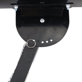 Snow Shovel Pusher with Wheels Cushioned Adjustable Angle Handle Removal Tool 29" Blade 10" Wheels Black - Fab Heavy Parts