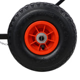 Snow Shovel Pusher with Wheels Cushioned Adjustable Angle Handle Removal Tool 29" Blade 10" Wheels Black - Fab Heavy Parts