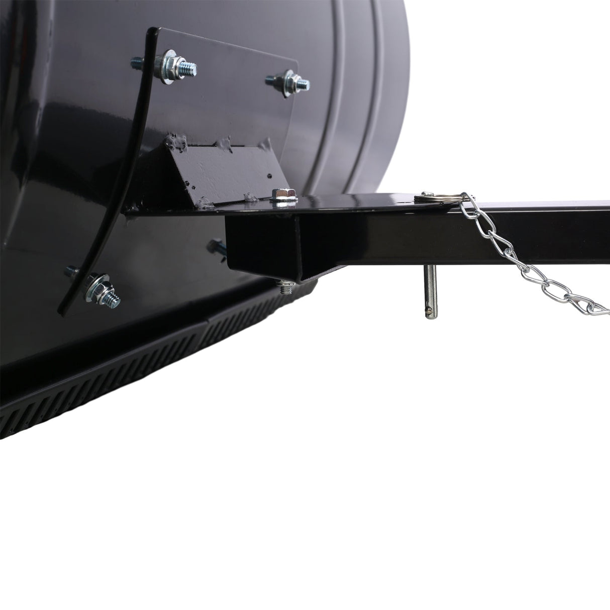 Snow Shovel Pusher with Wheels Cushioned Adjustable Angle Handle Removal Tool 29" Blade 10" Wheels Black - Fab Heavy Parts