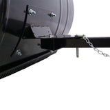 Snow Shovel Pusher with Wheels Cushioned Adjustable Angle Handle Removal Tool 29" Blade 10" Wheels Black - Fab Heavy Parts