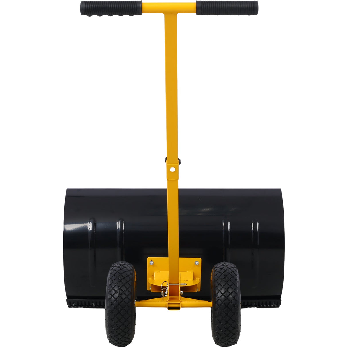 Snow Shovel with Wheels Cushioned Adjustable Angle Handle 29" Blade 10" Wheels - Yellow - Fab Heavy Parts