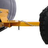 Snow Shovel with Wheels Cushioned Adjustable Angle Handle 29" Blade 10" Wheels - Yellow - Fab Heavy Parts