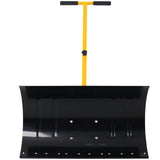 Snow Shovel with Wheels Cushioned Adjustable Angle Handle 29" Blade 10" Wheels - Yellow - Fab Heavy Parts