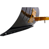 Snow Shovel with Wheels Cushioned Adjustable Angle Handle 29" Blade 10" Wheels - Yellow - Fab Heavy Parts