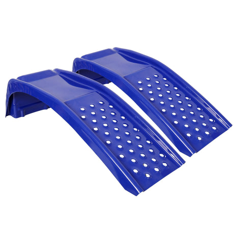 Solid Steel Car Ramps 8000 LBS Capacity Auto Service Ramps Pack of 2 Vehicle Ramps for Truck, SUV, Car Maintenance & Oil Change - Blue - Fab Heavy Parts