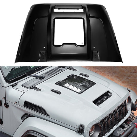Space - Capsule Style Hood/Heat Dispersion Hood Fits for 2018 - 2023 Jeep Wrangler JL JLU & 2020 - 2023 Gladiator JT (Not for Mojave&392 Model) - Fab Heavy Parts