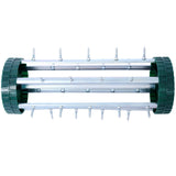 Spike Lawn Aerator Heavy Duty Rotary Push with Steel Handle - Green - Fab Heavy Parts