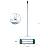 Spike Lawn Aerator Heavy Duty Rotary Push with Steel Handle - Green - Fab Heavy Parts