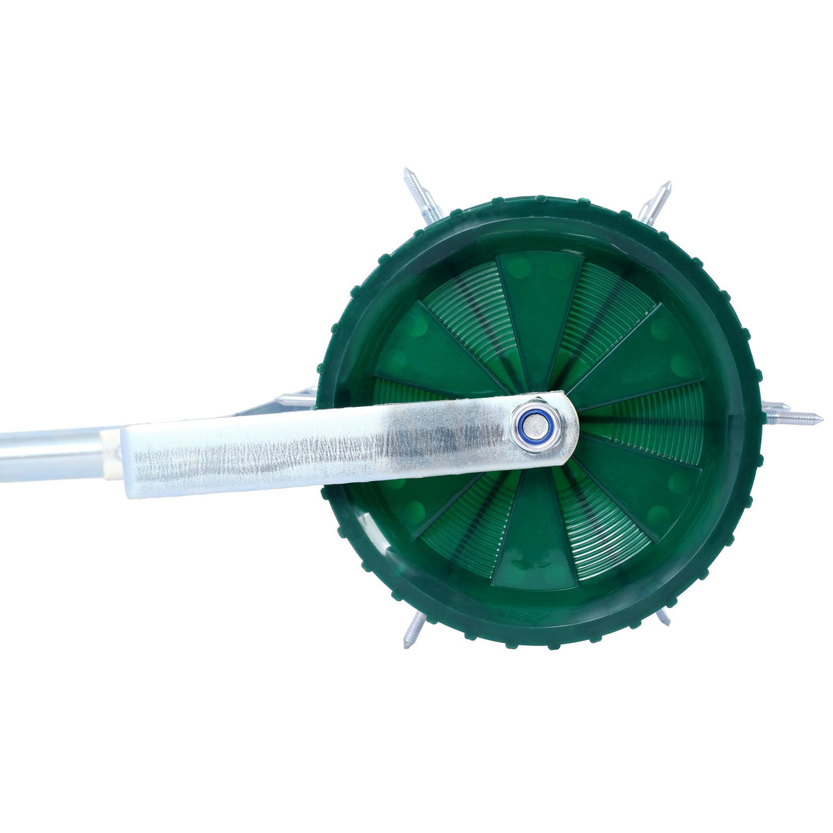 Spike Lawn Aerator Heavy Duty Rotary Push with Steel Handle - Green - Fab Heavy Parts