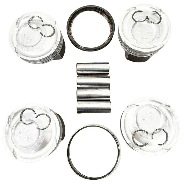 Standard Piston Kit with Ring 23041-2BAB0 for Hyundai Veloster Kia Forte5 SX 1.6L L4 - Fab Heavy Parts