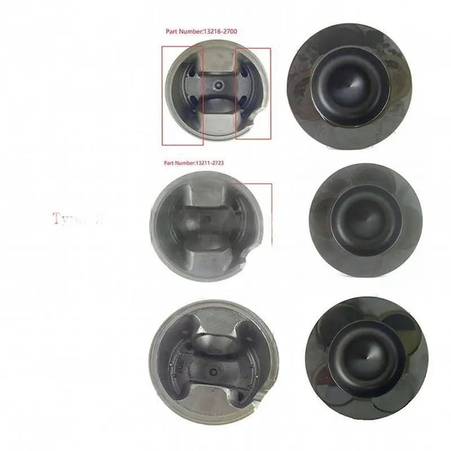 STD Piston Kit with Ring for Hino Engine P11C P11CT - Fab Heavy Parts