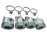 STD Piston Kit With Rings 129005-22080 for Yanmar 4TNV88 Komatsu 4D88E Engine - Fab Heavy Parts