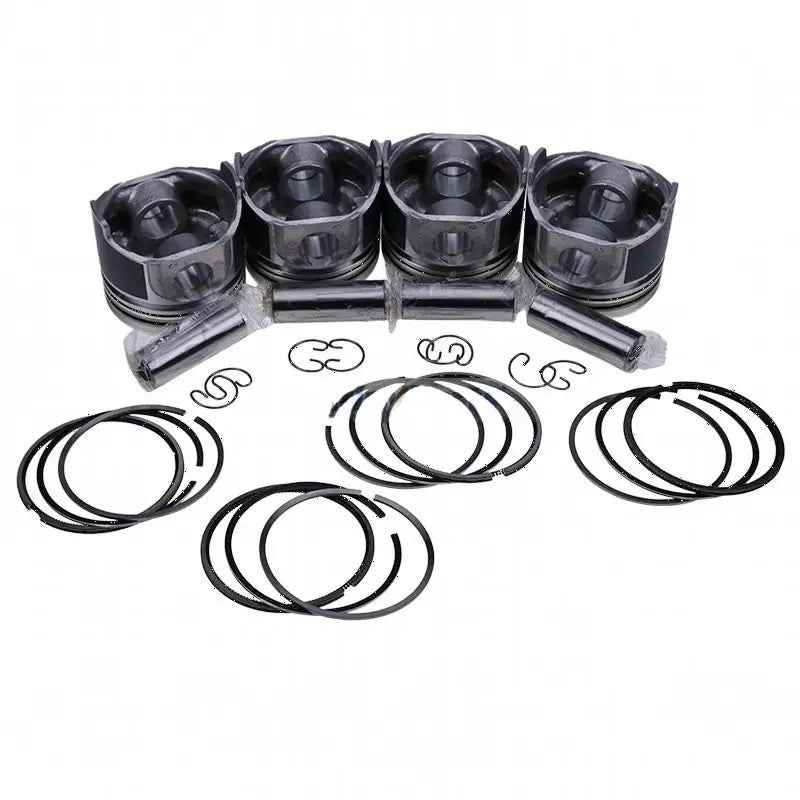 STD Piston Set 16060-21110 for Kubota Engine V1505 Excavator KX41-2 KX61-2 KX71-3 KX91-2 Tractor B2400D B2410HSE B2630HSD - Fab Heavy Parts