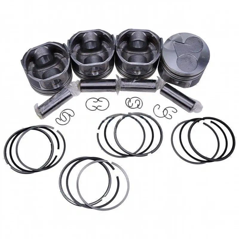STD Piston Set 16060-21110 for Kubota Engine V1505 Excavator KX41-2 KX61-2 KX71-3 KX91-2 Tractor B2400D B2410HSE B2630HSD - Fab Heavy Parts