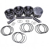 STD Piston Set 16060-21110 for Kubota Engine V1505 Excavator KX41-2 KX61-2 KX71-3 KX91-2 Tractor B2400D B2410HSE B2630HSD - Fab Heavy Parts