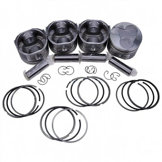 STD Piston Set 16060-21110 for Kubota Engine V1505 Excavator KX41-2 KX61-2 KX71-3 KX91-2 Tractor B2400D B2410HSE B2630HSD - Fab Heavy Parts