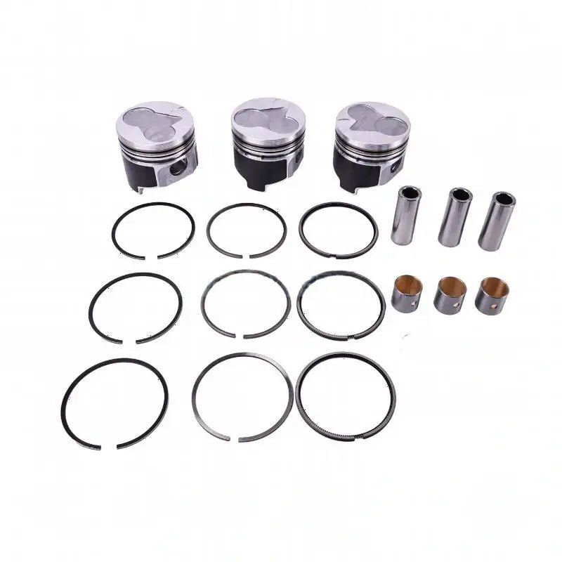 STD Piston Set 16060-21114 for Kubota Engine D1105 Excavator KX71-3 U25S Tractor B2410HSD B26 B2630HSD B3200HSD B7610HSD - Fab Heavy Parts