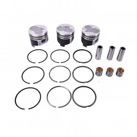 STD Piston Set 16060-21114 for Kubota Engine D1105 Excavator KX71-3 U25S Tractor B2410HSD B26 B2630HSD B3200HSD B7610HSD - Fab Heavy Parts