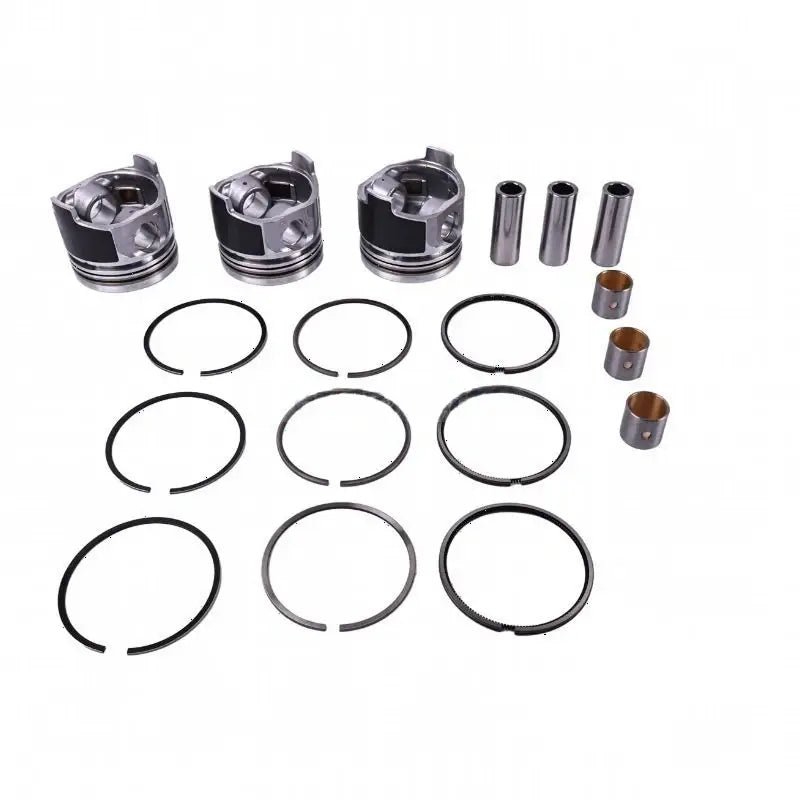 STD Piston Set 16060-21114 for Kubota Engine D1105 Excavator KX71-3 U25S Tractor B2410HSD B26 B2630HSD B3200HSD B7610HSD - Fab Heavy Parts