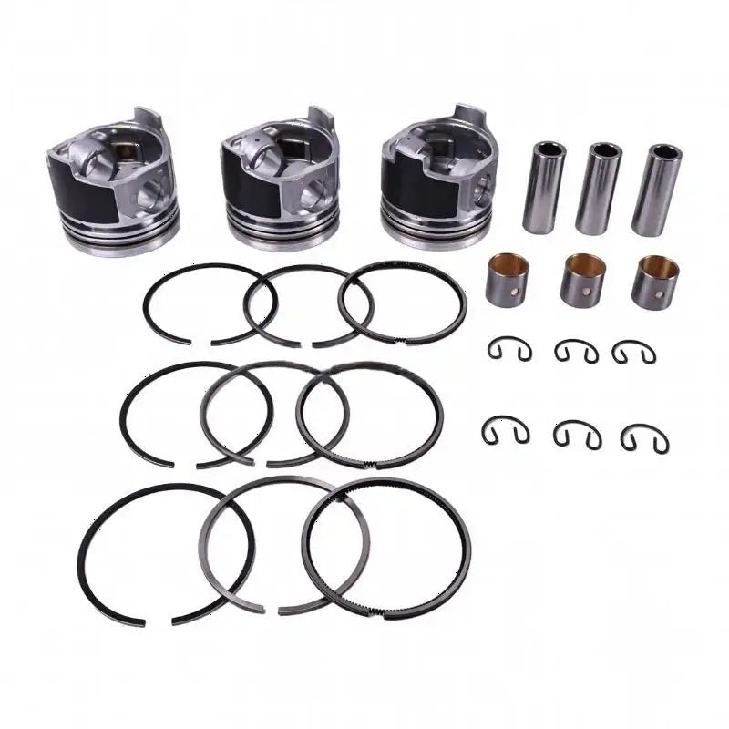 STD Piston Set 16060-21114 for Kubota Engine D1105 Excavator KX71-3 U25S Tractor B2410HSD B26 B2630HSD B3200HSD B7610HSD - Fab Heavy Parts