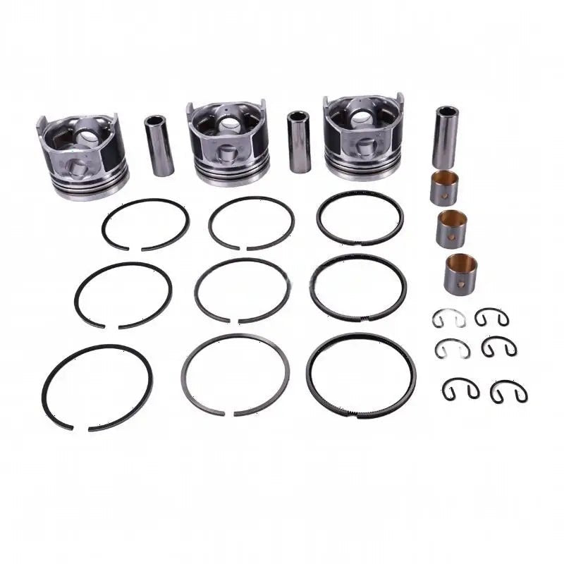 STD Piston Set 16060-21114 for Kubota Engine D1105 Excavator KX71-3 U25S Tractor B2410HSD B26 B2630HSD B3200HSD B7610HSD - Fab Heavy Parts