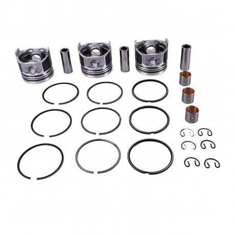 STD Piston Set 16060-21114 for Kubota Engine D1105 Excavator KX71-3 U25S Tractor B2410HSD B26 B2630HSD B3200HSD B7610HSD - Fab Heavy Parts