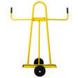 Steel Panel Service Cart Drywall Sheet Cart & Panel Dolly 750lbs Capacity - Yellow - Fab Heavy Parts