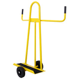 Steel Panel Service Cart Drywall Sheet Cart & Panel Dolly 750lbs Capacity - Yellow - Fab Heavy Parts