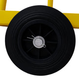 Steel Panel Service Cart Drywall Sheet Cart & Panel Dolly 750lbs Capacity - Yellow - Fab Heavy Parts
