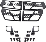 Steel Tubular Doors with Side View Mirror for 2007 - 2018 Jeep Wrangler JK JKU 4 Door - Fab Heavy Parts