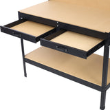 Steel Workbench Tool Storage Workshop Table W/Drawer and Peg Board 4xAC Outlets 2xUSB Ports - Fab Heavy Parts