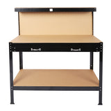 Steel Workbench Tool Storage Workshop Table W/Drawer and Peg Board 63" - Fab Heavy Parts