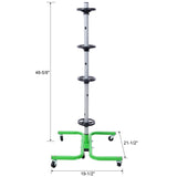 Storage Stand with Six 2in Swivel Caster Wheels 275 LBS Capacity - Green - Fab Heavy Parts