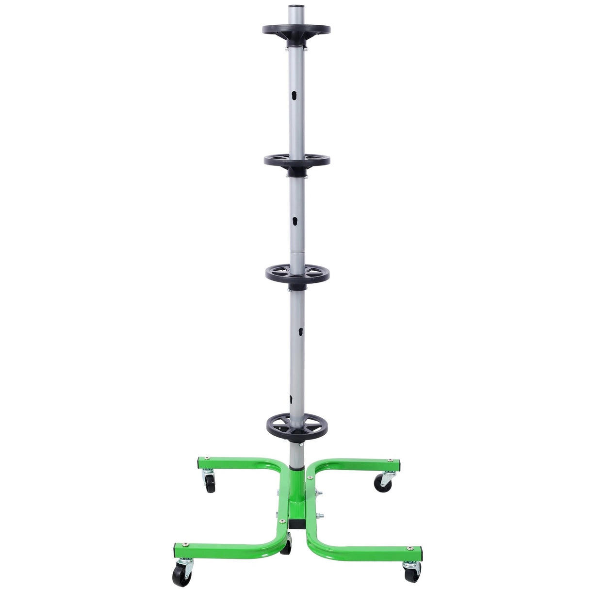 Storage Stand with Six 2in Swivel Caster Wheels 275 LBS Capacity - Green - Fab Heavy Parts