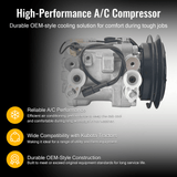 SVO7E A/C Compressor 447260 - 5781 Fits for Kubota Tractor M108S M5040 M7040 M8540 M9540 - Fab Heavy Parts