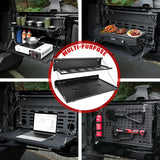 Tailgate Table Molle Panel for Ford Bronco 2021 - 2024 2 - Tier Foldable Rear Storage Cargo Rack Shelf Camping Desk - Fab Heavy Parts