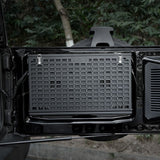 Tailgate Table Molle Panel for Ford Bronco 2021 - 2024 2 - Tier Foldable Rear Storage Cargo Rack Shelf Camping Desk - Fab Heavy Parts