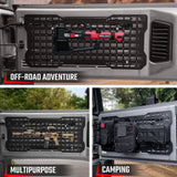 Tailgate Tactical Panel Tailgate Tool Kit Organizer Racks Fits for Jeep Wrangler 2007 - 2018 JK JKU & 2018 - 2024 JL JLU - Fab Heavy Parts