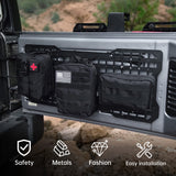 Tailgate Tactical Panel Tailgate Tool Kit Organizer Racks Fits for Jeep Wrangler 2007 - 2018 JK JKU & 2018 - 2024 JL JLU - Fab Heavy Parts