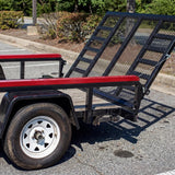 Tailgate Utility Trailer Gate Liftgate Ramp Lift 2 Sided Lift Assist System - Red - Fab Heavy Parts