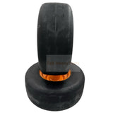 Tire 11x4.00 - 5 Smooth Flat Free Wheel Assembly - Set of 2 - Fab Heavy Parts