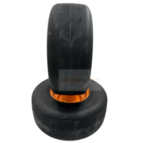 Tire 11x4.00 - 5 Smooth Flat Free Wheel Assembly - Set of 2 - Fab Heavy Parts