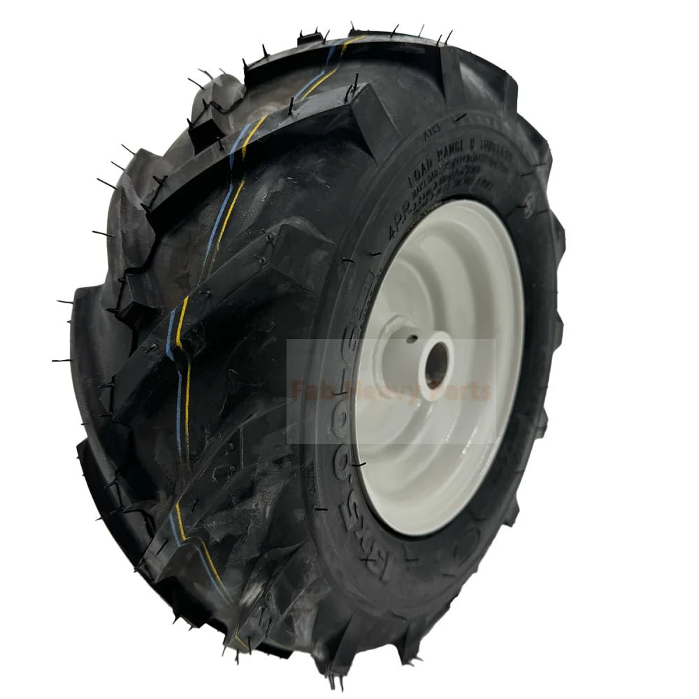 Tire 13x5.00 - 6 Tractor Tire and Rim - 1" Axle - Troy - Bilt Tiller Replacement Wheel - Fab Heavy Parts