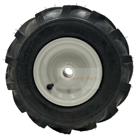 Tire 13x5.00 - 6 Tractor Tire and Rim - 1" Axle - Troy - Bilt Tiller Replacement Wheel - Fab Heavy Parts