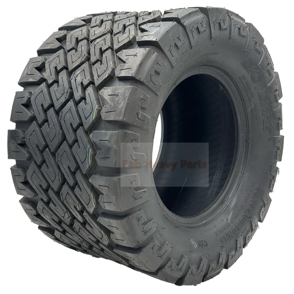 Tire 20x12.00 - 10 4 Ply Big Bite Tire Fits for Toro 120 - 6465 for Hustler 601349 - Fab Heavy Parts