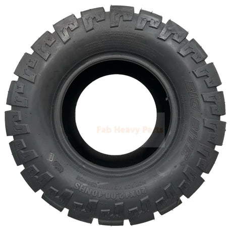 Tire 20x12.00 - 10 4 Ply Big Bite Tire Fits for Toro 120 - 6465 for Hustler 601349 - Fab Heavy Parts