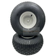 Tire 20x8.00 - 8 Gray Lawn Mower Wheel - Set of 2 - 3/4 Inch Axle, 2.90 Inch Hub - Fab Heavy Parts